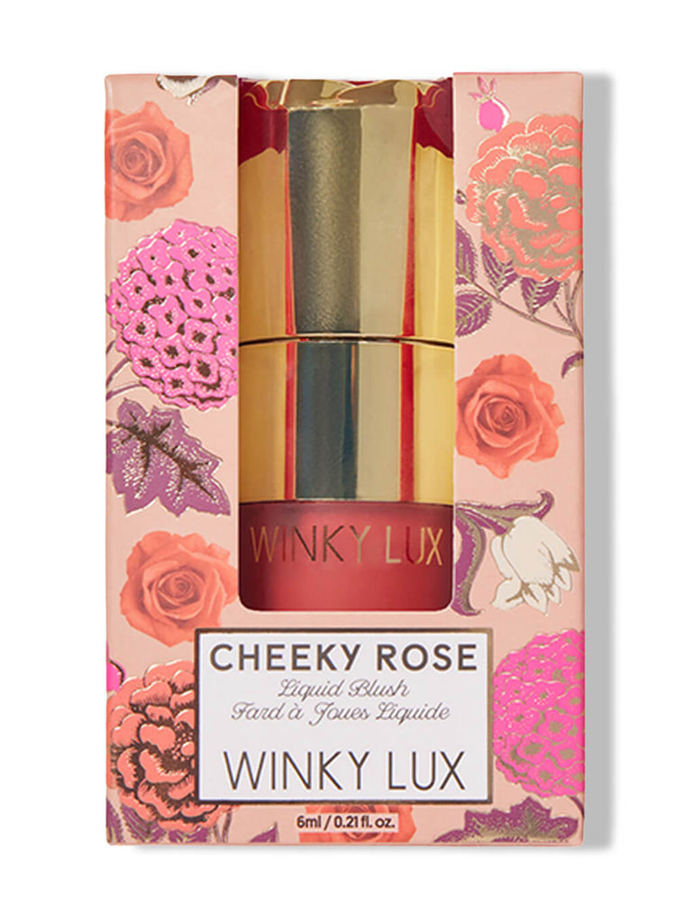Darling -- cheeky rose liquid blush in box on white background