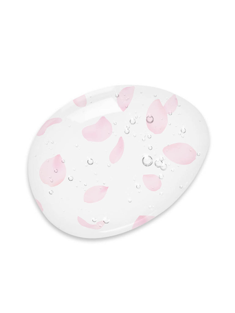petal face cleanser with glycerin petals swatch on white background