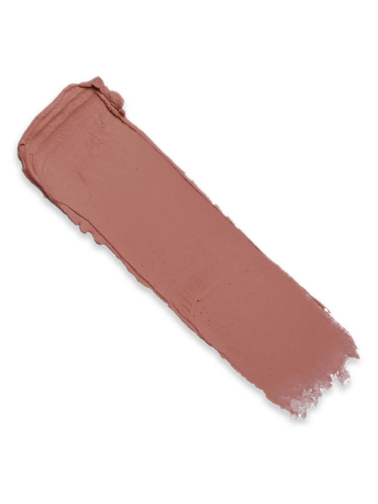 stripped down -- skinny plump demi matte plumping lipstick swatch on white background
