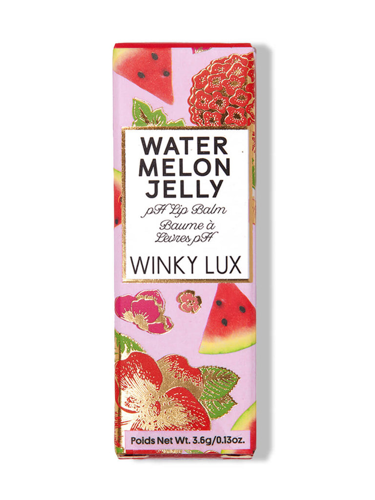 watermelon jelly ph lip balm box on white background