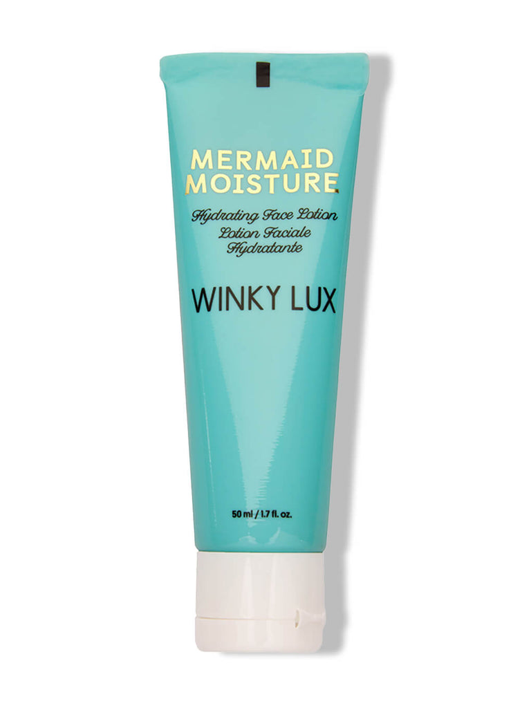 mermaid hydrating face lotion on white background