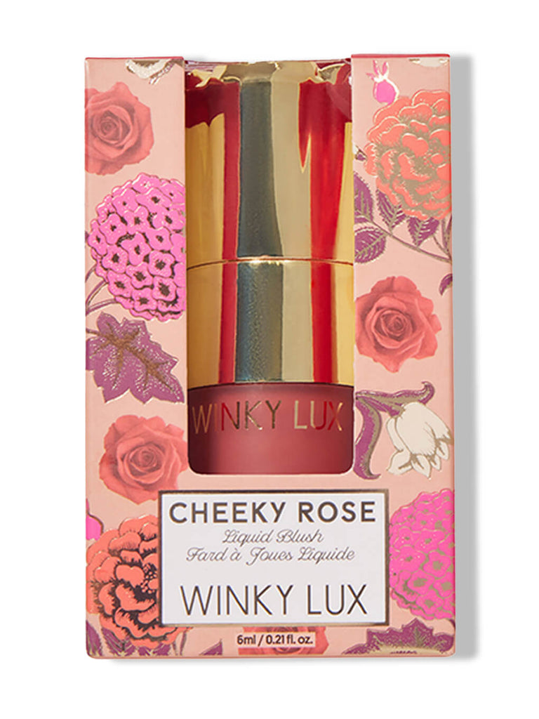 Queen -- cheeky rose liquid blush in box on white background