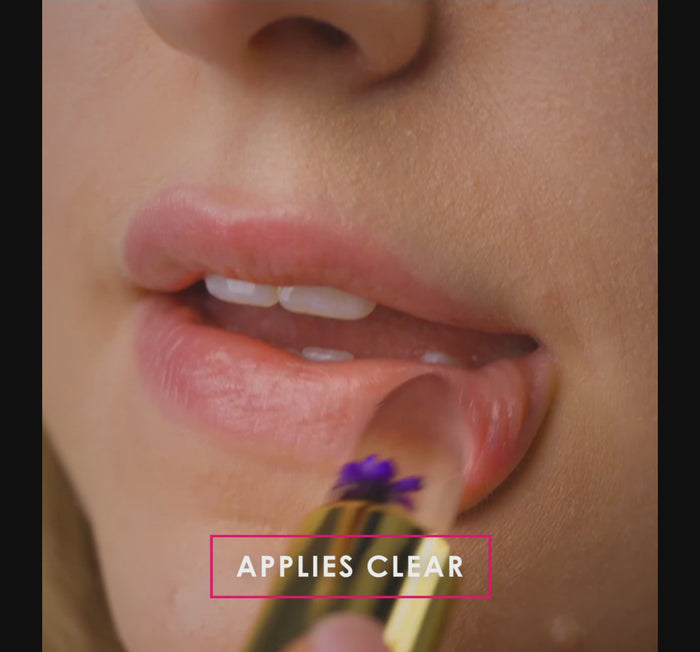 Purple -- Winky Lux ph Lip Balm Flower Balm video model applying product